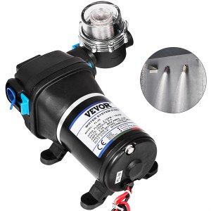 VEVOR VEVOR Pompa a Membrana ad Alta Pressione FL-40 40PSI Pompa a Membrana per  Acqua Spruzzatore Autoadescante 17L / min 12V, Utilizzo  Camper/Barca/RV/Giardino/Industria Agricola