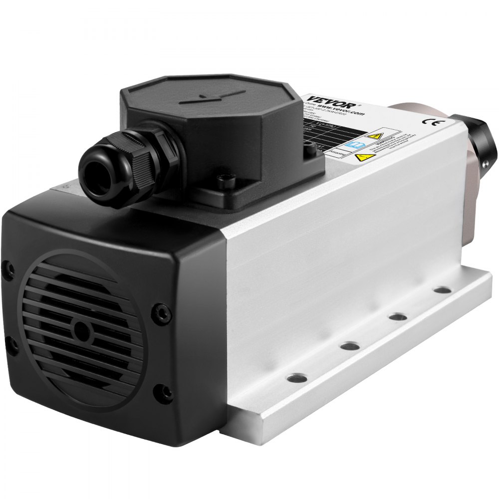 VEVOR Luftkjølt Spindelmotor 2,2KW CNC Spindelmotor 220V Firkantet Luftkjølt Spindelmotor ER20 Spenntang 24000 RPM CNC Spindel 6A Spindelmotor 400 Hz for CNC Ruter Graveringsfresemaskin