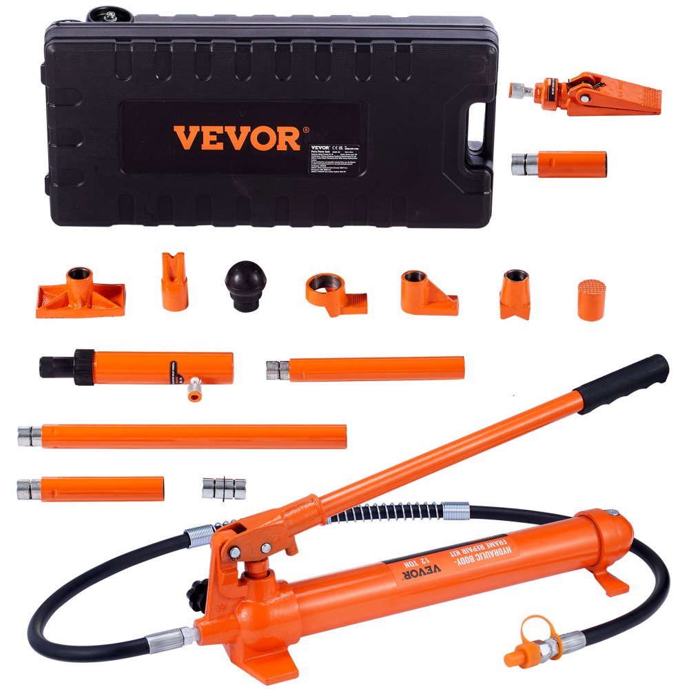 VEVOR 12 Ton Porta Power Kit, Hydraulic Ram with Pump with 4.6 ft