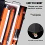 VEVOR 20 ton porta power kit in a carry case with organized accessories and non-slip universal wheels.
