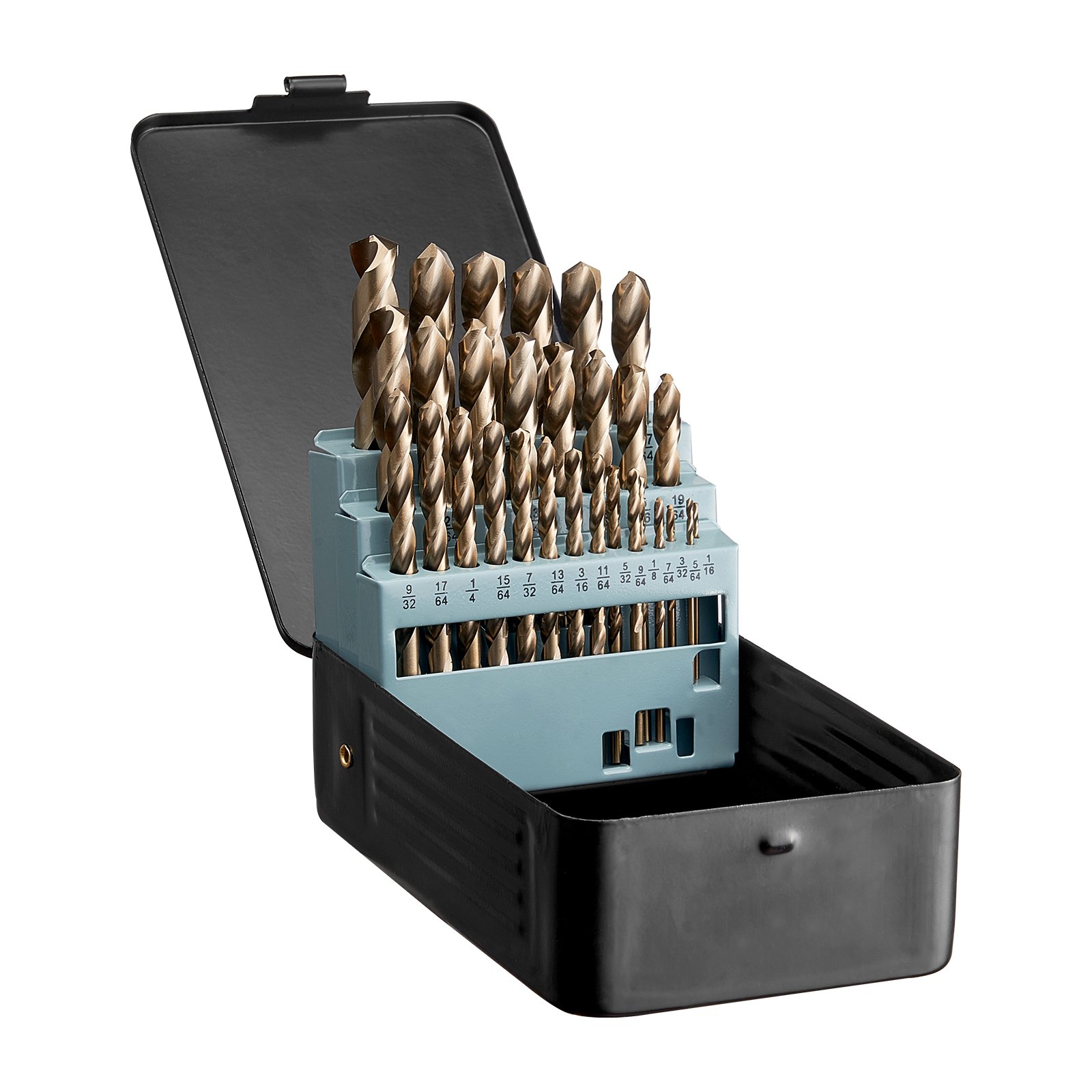 VEVOR Cobalt Drill Bit Set, 29 Pcs, M35 High Speed Steel Cobalt Drill Bits with Storage Case, for Drilling Metal, Stainless Steel, Aluminum Alloy, Wood, Plastic, for Professional Work and Home DIY