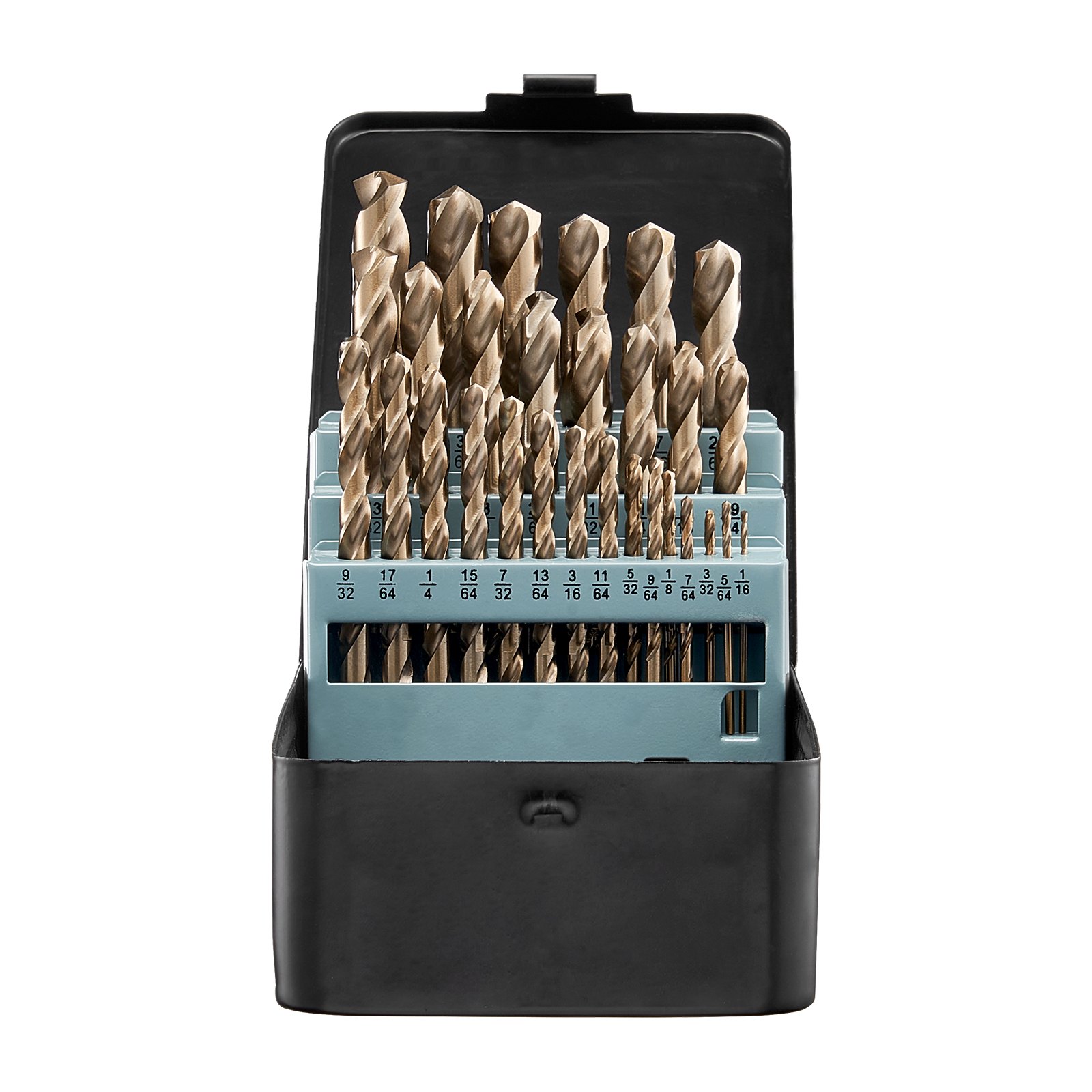 VEVOR Cobalt Drill Bit Set, 29 Pcs, M35 High Speed Steel Cobalt Drill Bits with Storage Case, for Drilling Metal, Stainless Steel, Aluminum Alloy, Wood, Plastic, for Professional Work and Home DIY
