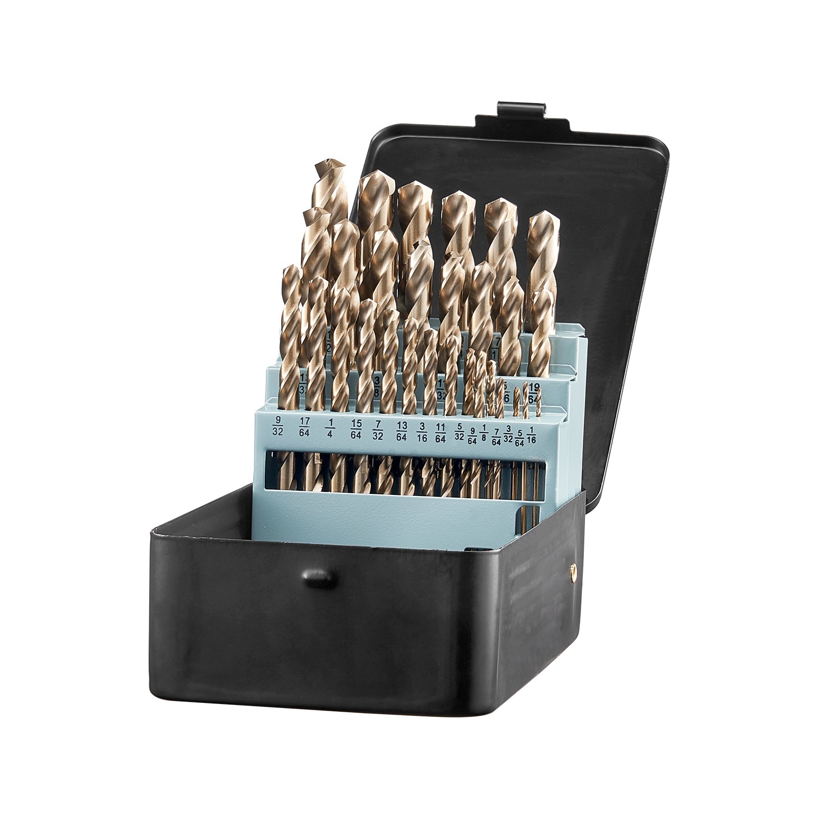 VEVOR Cobalt Drill Bit Set, 29 Pcs, M35 High Speed Steel Cobalt Drill Bits with Storage Case, for Drilling Metal, Stainless Steel, Aluminum Alloy, Wood, Plastic, for Professional Work and Home DIY