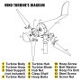 VEVOR Wind Turbine 500W Wind Turbine Generator DC 12V Wind Turbine 5 Blade Low Wind Speed Starting Garden Street Lights Wind Turbines With Charge Controller