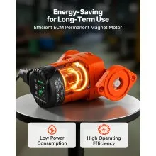 VEVOR F-007E-1F1 High Efficiency Circulator Pump Hot Water Circulation 16 GPM