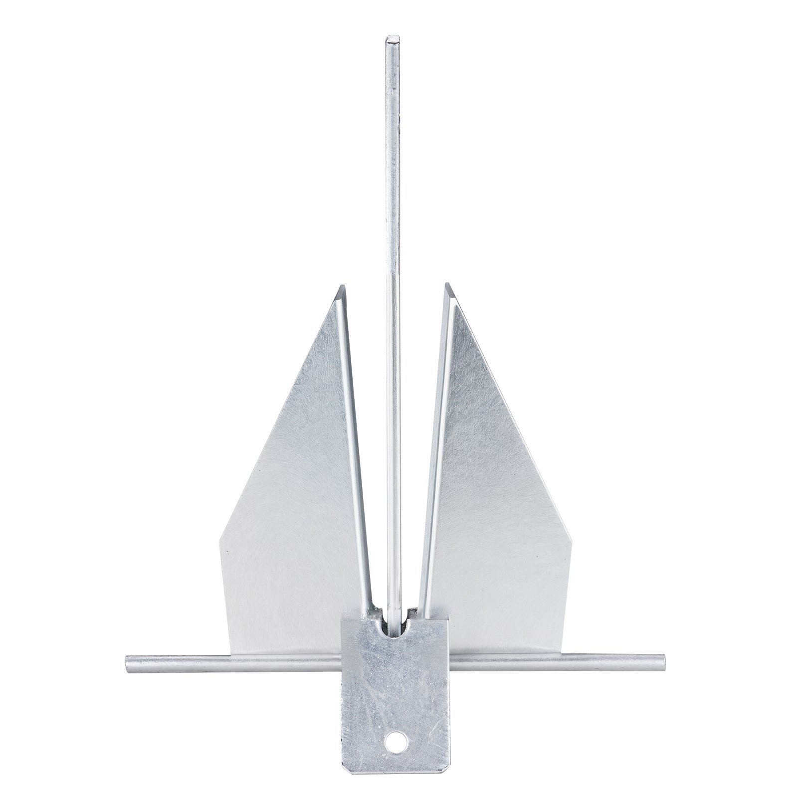 VEVOR Fluke Style Anchor Kit, 8.5 LBS Hot-Dipped Galvanized Steel Fluke Anchor with 7.9' Chain, 75' Rope and Two 0.4" Shackles, Marine Boat Anchor for Small Vessels Under 18', Seas, Rivers and Shores