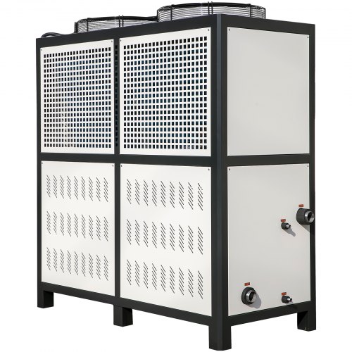 VEVOR Water Chiller 15Ton, Capacity Industrial Chiller 15Hp, Air-Cooled Water Chiller, Finned Condenser, w/ Micro-Computer Control, Stainless Steel Water Tank Chiller Machine for Cooling Water