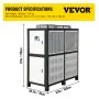 VEVOR Water Chiller 15Ton, Capacity Industrial Chiller 15Hp, Air-Cooled Water Chiller, Finned Condenser, with Micro-Computer Control, Stainless Steel Water Tank Chiller Machine for Cooling Water