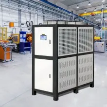 VEVOR Water Chiller 15Ton, Capacity Industrial Chiller 15Hp, Air-Cooled Water Chiller, Finned Condenser, w/ Micro-Computer Control, Stainless Steel Water Tank Chiller Machine for Cooling Water