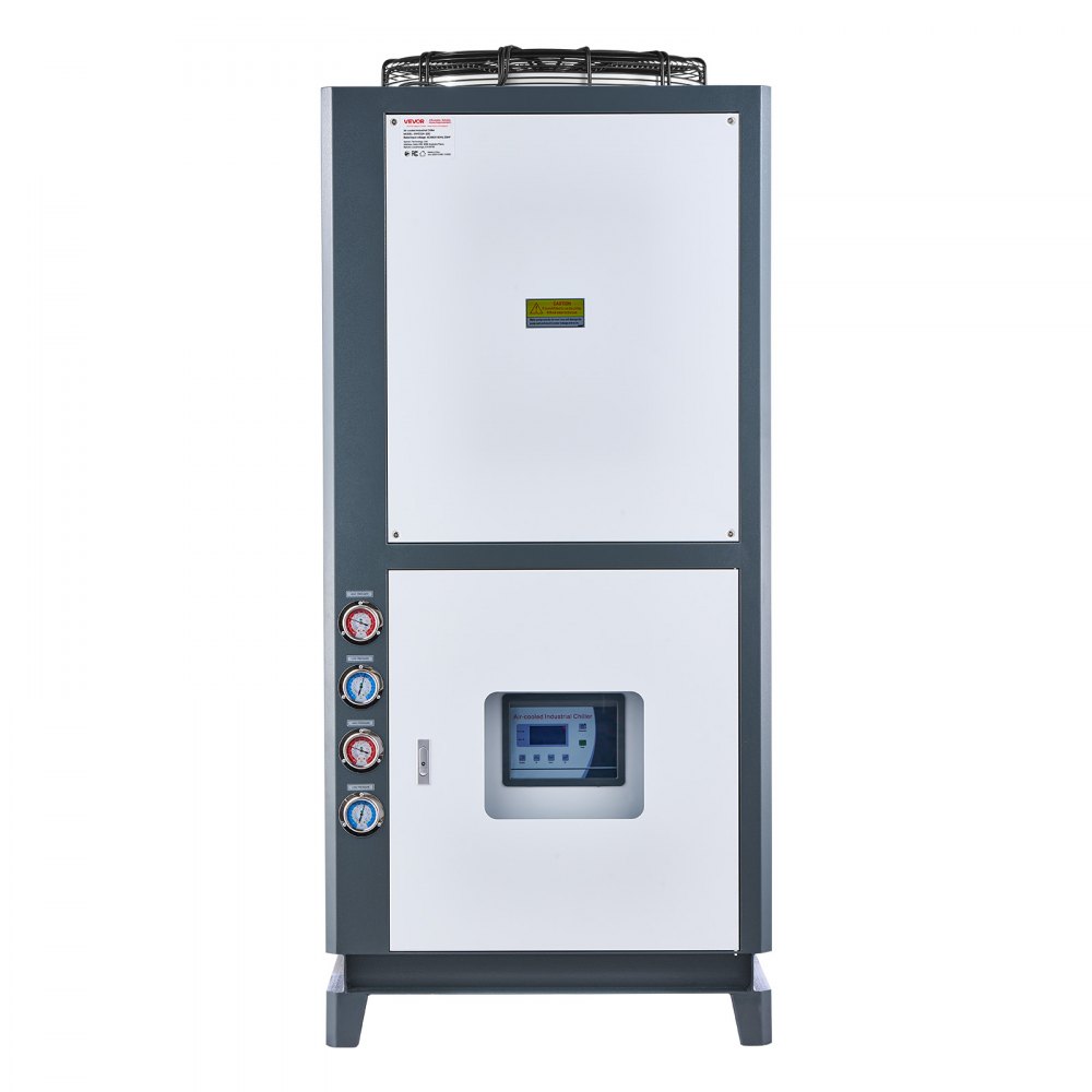 VEVOR Air-Cooled Water Chiller, 25 HP, Industrial Water Chiller with 60,480 Kcal/h Cooling Capacity, Dual Compressor, 53 Gal Large Tank, LED Display, Cooler for Cooling Water, Not Air Conditioner