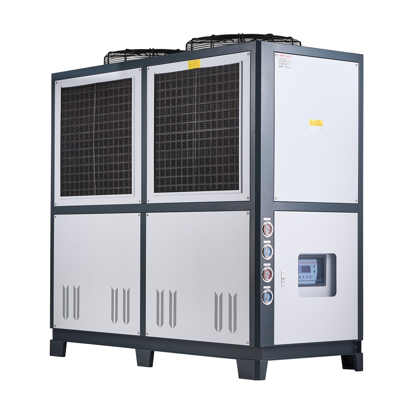 VEVOR Air-Cooled Water Chiller, 25 HP, Industrial Water Chiller with 60,480 Kcal/h Cooling Capacity, Dual Compressor, 53 Gal Large Tank, LED Display, Cooler for Cooling Water, Not Air Conditioner