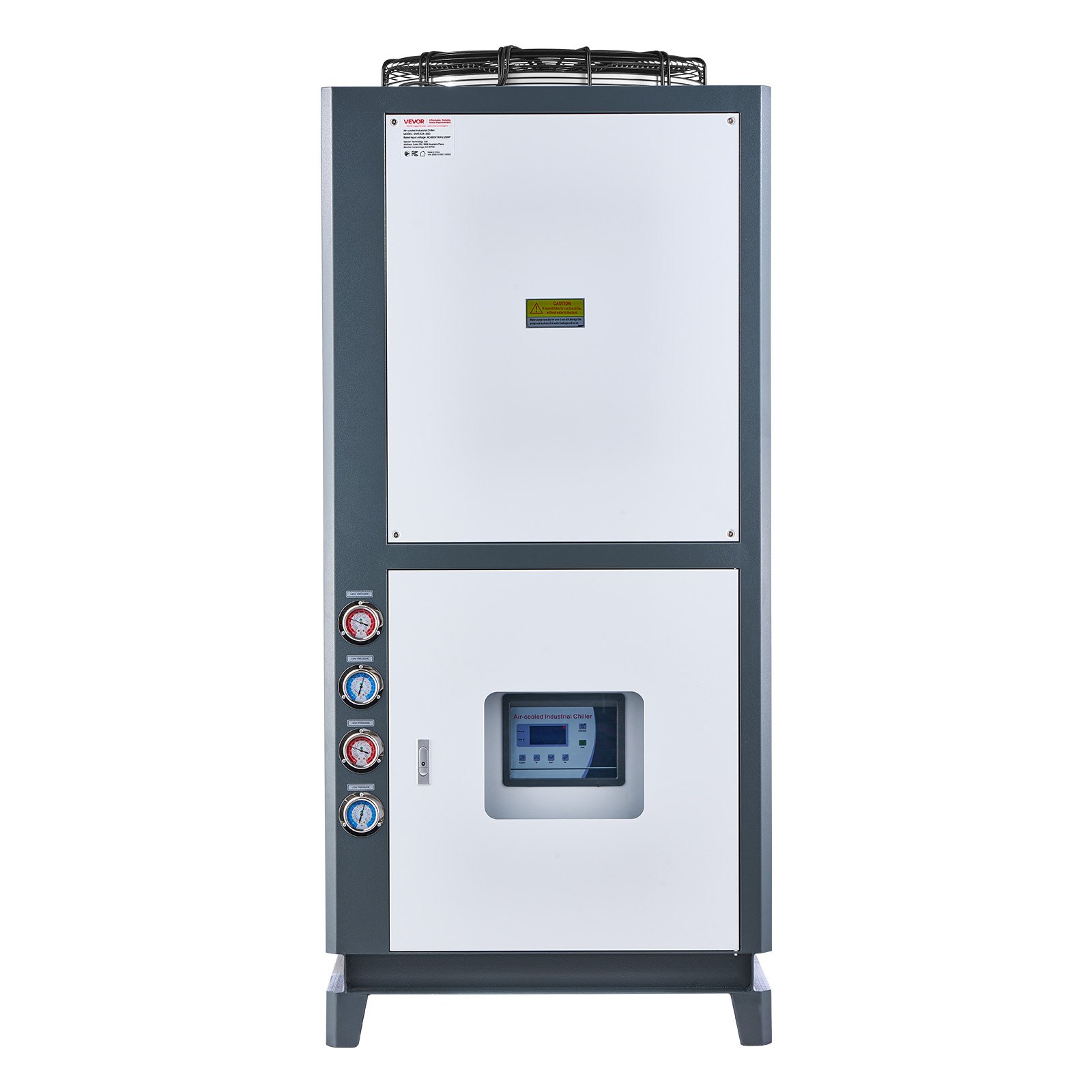 VEVOR Air-Cooled Water Chiller, 25 HP, Industrial Water Chiller with 60,480 Kcal/h Cooling Capacity, Dual Compressor, 53 Gal Large Tank, LED Display, Cooler for Cooling Water, Not Air Conditioner