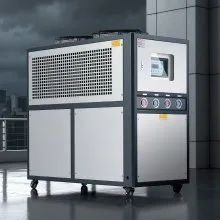 Air-Cooled Water Chiller Industrial Chiller 12.3HP 37 Gal Large Tank LED Display