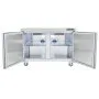 VEVOR 48" Commercial Frozen Refrigerator Sandwich & Salad Prep Table, 12.9 Cu. Ft Stainless Steel Refrigerated Food Prep Station with 2 Doors, Frost Free Refrigerator with Lock for Restaurant, Bar