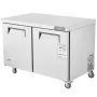 VEVOR 48" Commercial Frozen Refrigerator Sandwich & Salad Prep Table, 12.9 Cu. Ft Stainless Steel Refrigerated Food Prep Station with 2 Doors, Frost Free Refrigerator with Lock for Restaurant, Bar