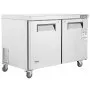 VEVOR 48" Commercial Frozen Refrigerator Sandwich & Salad Prep Table, 12.9 Cu. Ft Stainless Steel Refrigerated Food Prep Station with 2 Doors, Frost Free Refrigerator with Lock for Restaurant, Bar