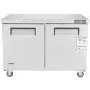 VEVOR 48" Commercial Frozen Refrigerator Sandwich & Salad Prep Table, 12.9 Cu. Ft Stainless Steel Refrigerated Food Prep Station with 2 Doors, Frost Free Refrigerator with Lock for Restaurant, Bar