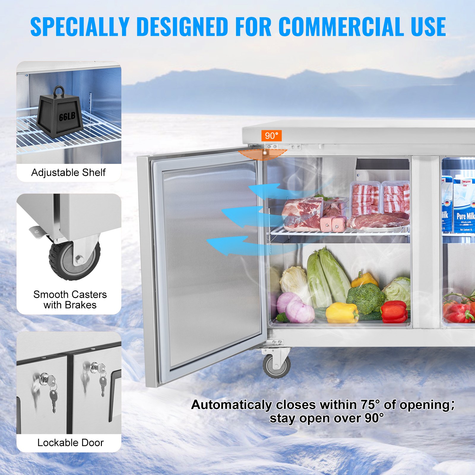 72" Commercial Refrigerator Sandwich & Salad Prep Table 20 Cu. Ft Fridge 72" Commercial Refrigerator Sandwich & Salad Prep Table 20 Cu. Ft Fridge