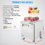 VEVOR 28" Commercial Frozen Refrigerator Sandwich & Salad Prep Table, 7.4 Cu. Ft Stainless Steel Refrigerated Food Prep Station with 1 Door, Frost Free Refrigerator with Lock for Restaurant, Bar