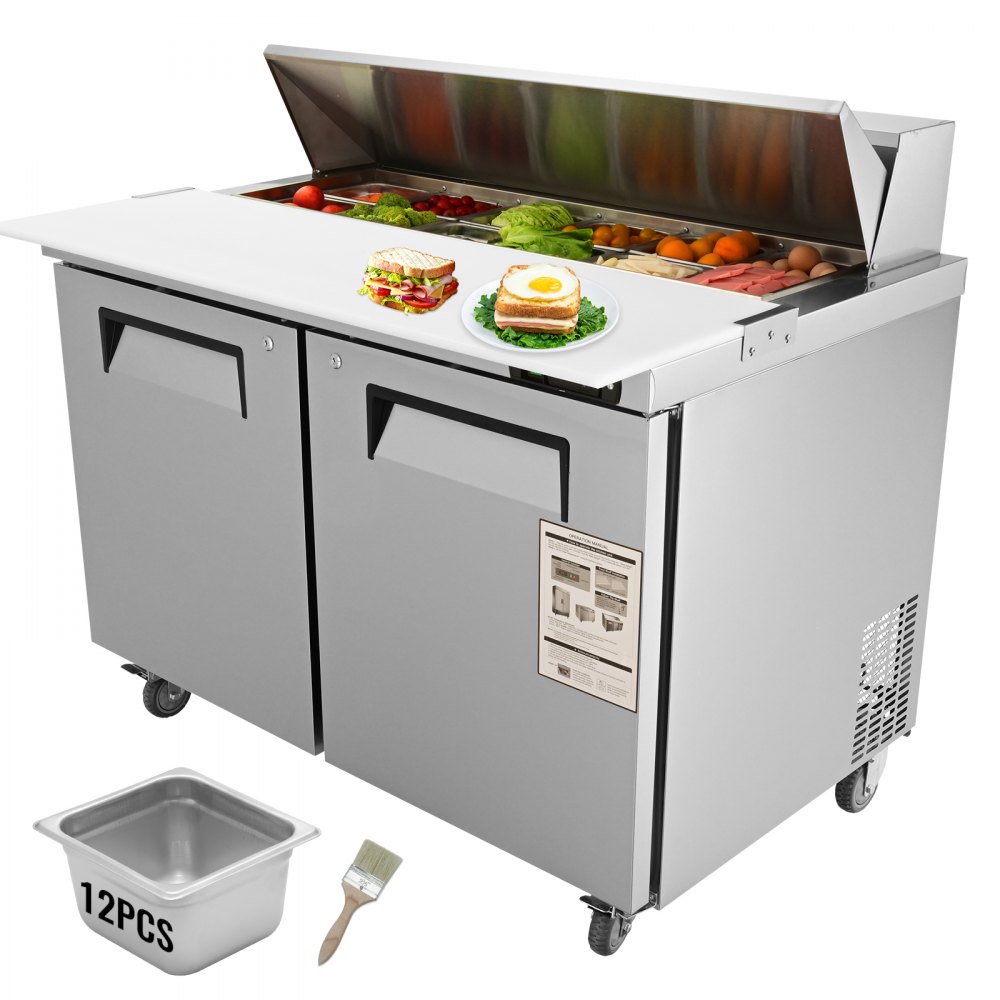 Breading Table Fried Food Prep Station, Stainless Steel Commercial Kitchen  Prep & Work Table, with 1 Base for Dip Tub, One Container for Flour
