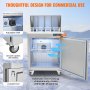 Refrigerador comercial VEVOR de 28" con mesa de preparación para sándwiches y ensaladas, 1 puerta con 12 bandejas