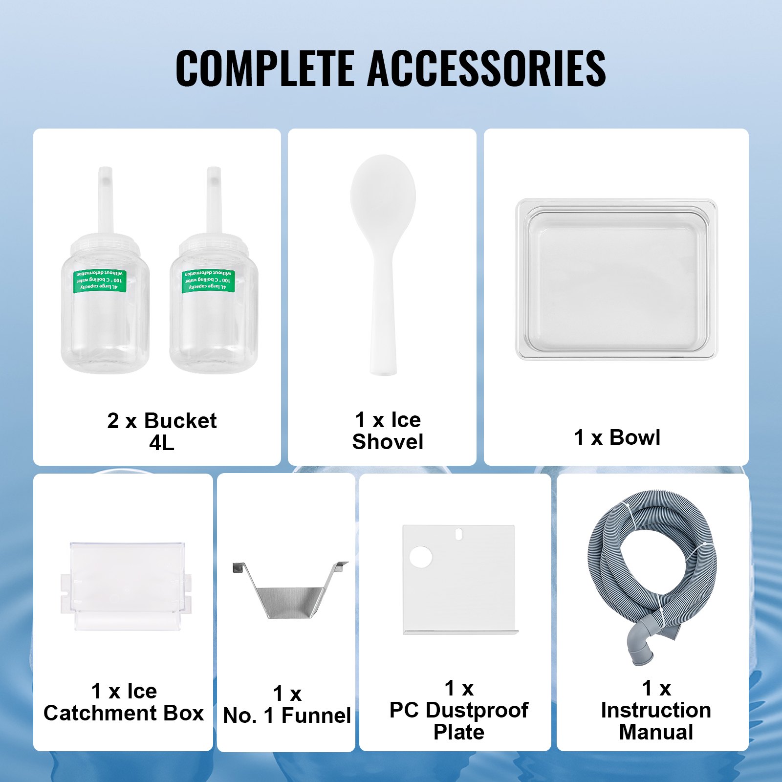 VEVOR Commercial Snowflake Ice Machine, 507LBS/24H Snowflake Ice Maker, Stainless Steel Ice Shaver Machine, Electric Snow Cone Maker, Air Cooling System for Rapid Heat Dissipation, for Bakery, Cafe