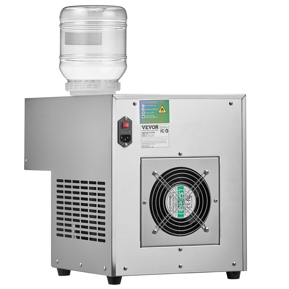 VEVOR Commercial Snowflake Ice Machine, 176.4LBS/24H Snowflake Ice Maker, Stainless Steel Ice Shaver Machine, Electric Snow Cone Maker, Air Cooling System for Rapid Heat Dissipation, for Bakery, Cafe