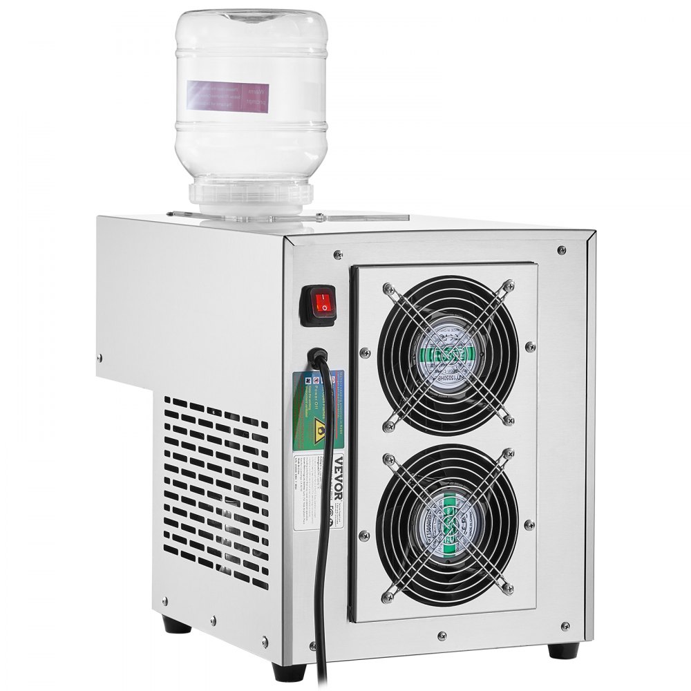 VEVOR Commercial Snowflake Ice Machine, 375LBS/24H Snowflake Ice Maker, Stainless Steel Ice Shaver Machine, Electric Snow Cone Maker, Air Cooling System for Rapid Heat Dissipation, for Bakery, Cafe