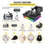 VEVOR Heat Press 5 in 1 Heat Press Machine 38x30cm T-shirt Press Mug Printing Machine Multifuctional Heat Transfer Machine for T-shirt Mug Hat Print Plate Printer