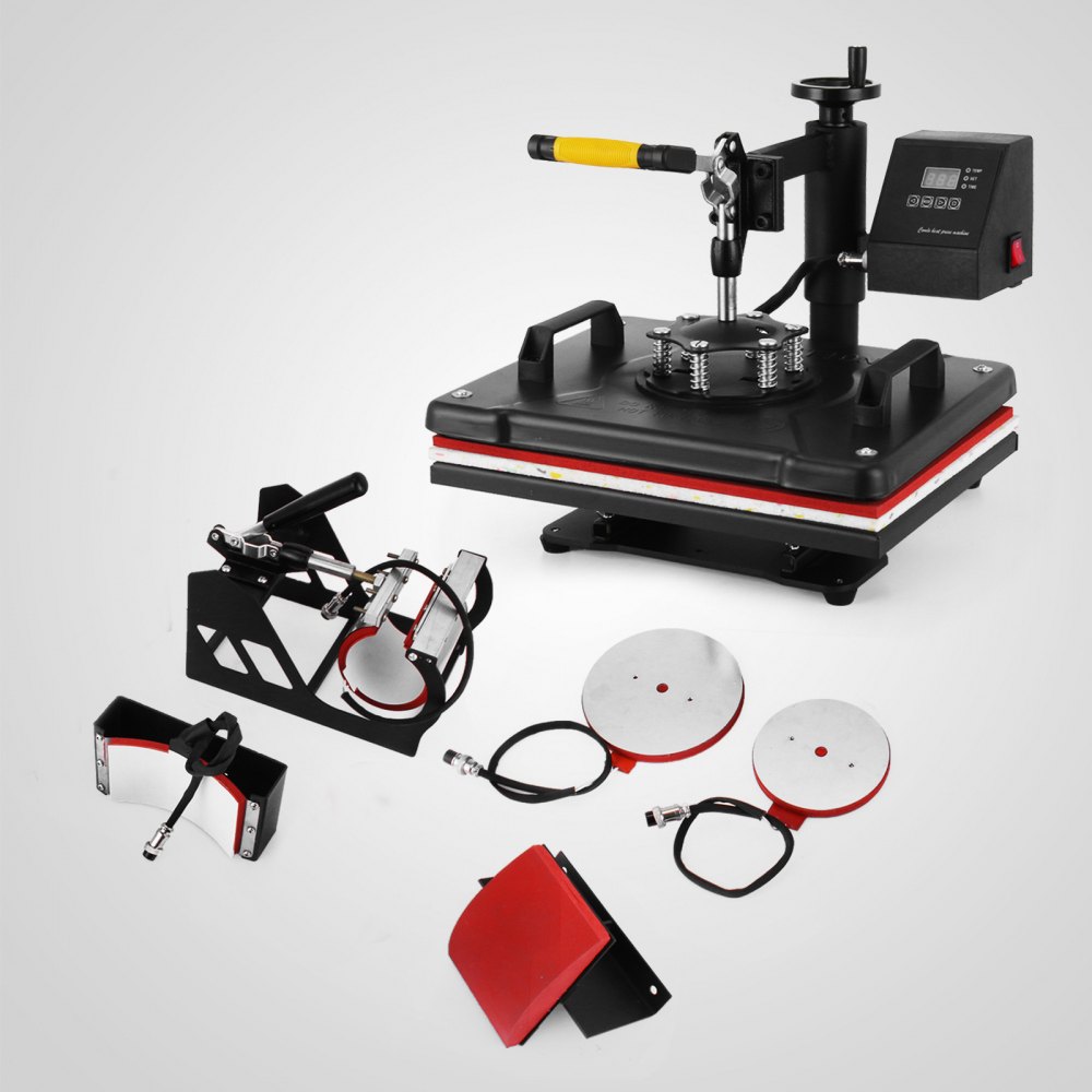 5 in 1 Digital Transfer Sublimation Heat Press Machine T-Shirt Mug Hat cap