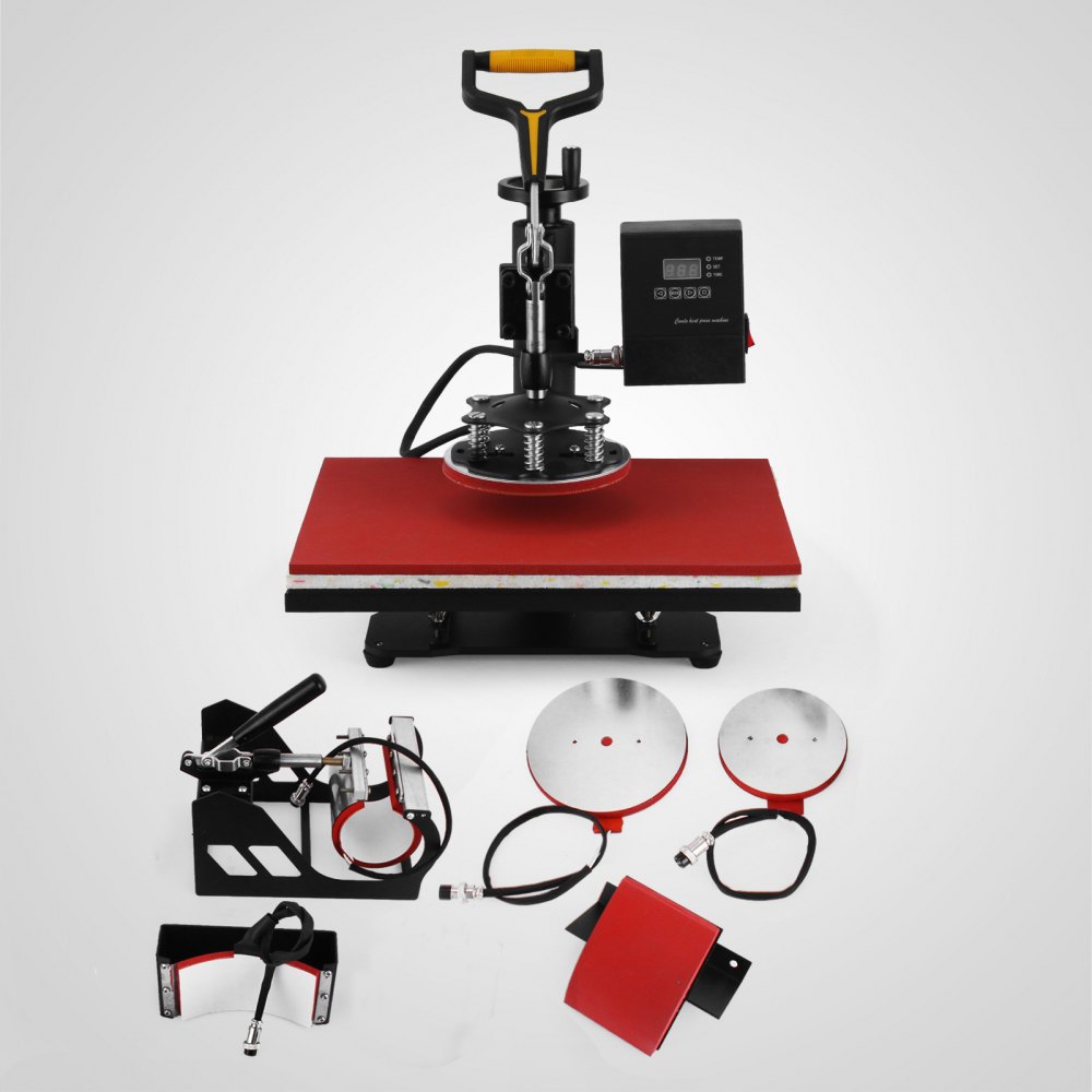 5 in 1 Digital Transfer Sublimation Heat Press Machine T-Shirt Mug Hat cap