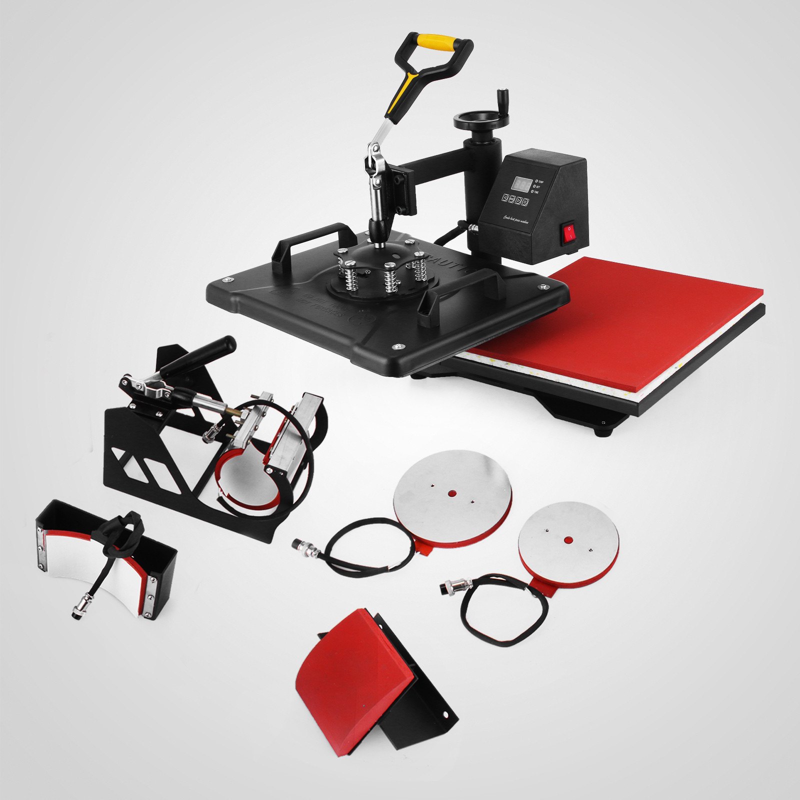 5 in 1 Digital Transfer Sublimation Heat Press Machine T-Shirt Mug Hat cap