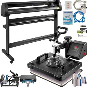 VEVOR 8 In 1 Heat Press Sublimation Machine & 53″ Vinyl Cutter Cutting Plotter | VEVOR US