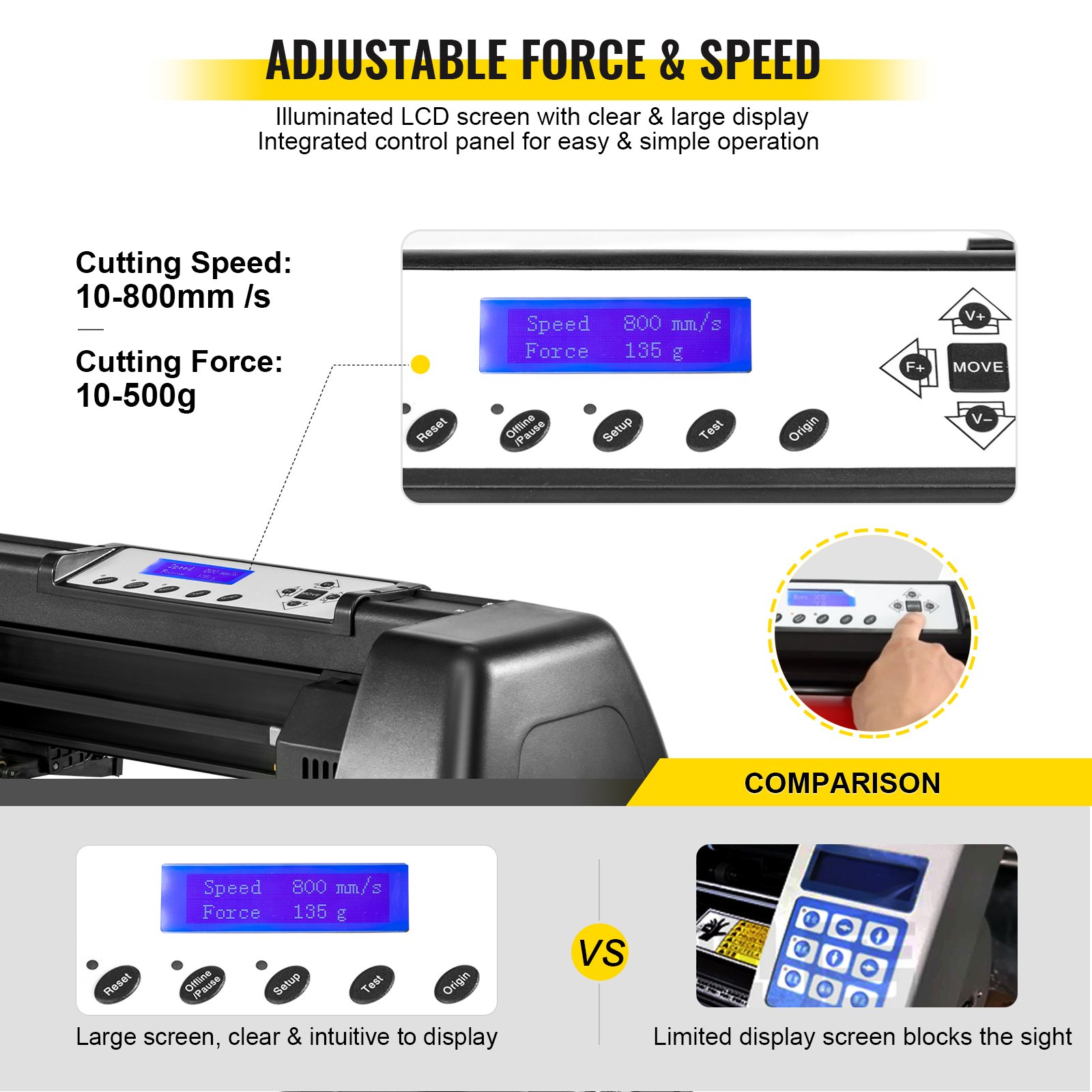 VEVOR 8 In 1 Heat Press Sublimation Machine & 53" Vinyl Cutter Cutting Plotter