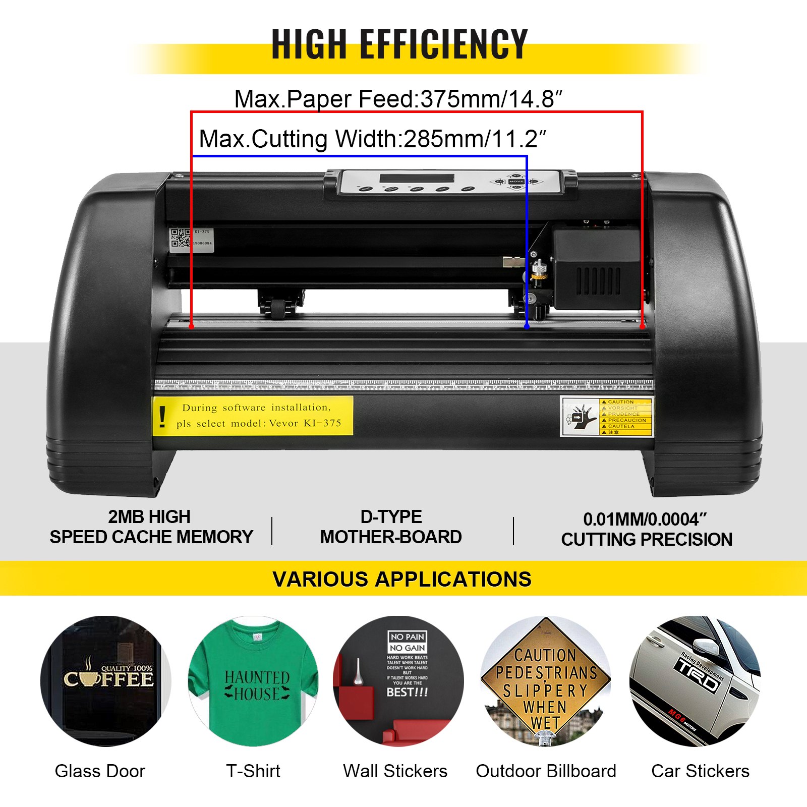 8 in 1 Heat Press 12"x15" Sublimation Machine +14" Vinyl Cutter Cutting Plotter