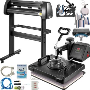 VEVOR 8 In 1 Heat Press Sublimation Machine & 28″ Vinyl Cutter Cutting Plotter | VEVOR US