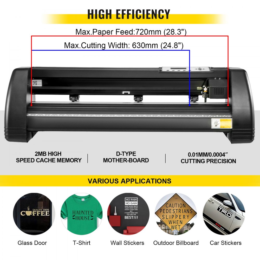 VEVOR 8 In 1 Heat Press Sublimation Machine & 28" Vinyl Cutter Cutting Plotter