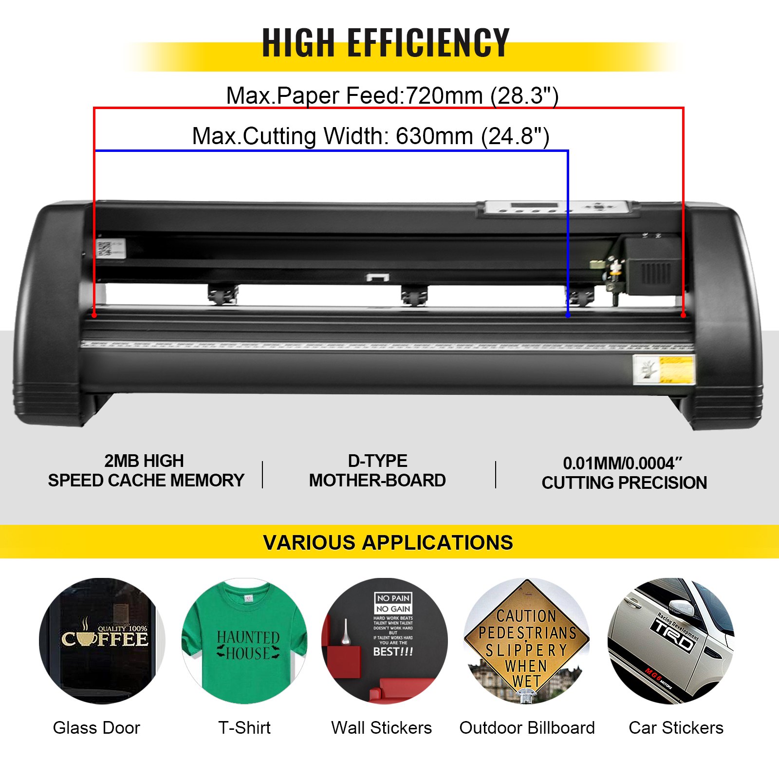 VEVOR 8 In 1 Heat Press Sublimation Machine & 28" Vinyl Cutter Cutting Plotter