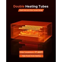 VEVOR Pizza Oven Electric, 24" Commercial Countertop Pizza Oven, 842°F Max Temp, 4200W Indoor Pizza Maker with Thermometer, Dual Temp Control Knob, Even Heat Pizza Cooker for Restaurant and Home Use