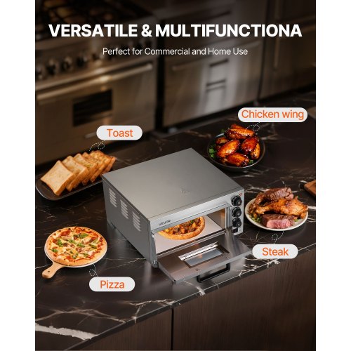 VEVOR Commercial Pizza Oven Countertop, 16-Inch Single Deck Layer