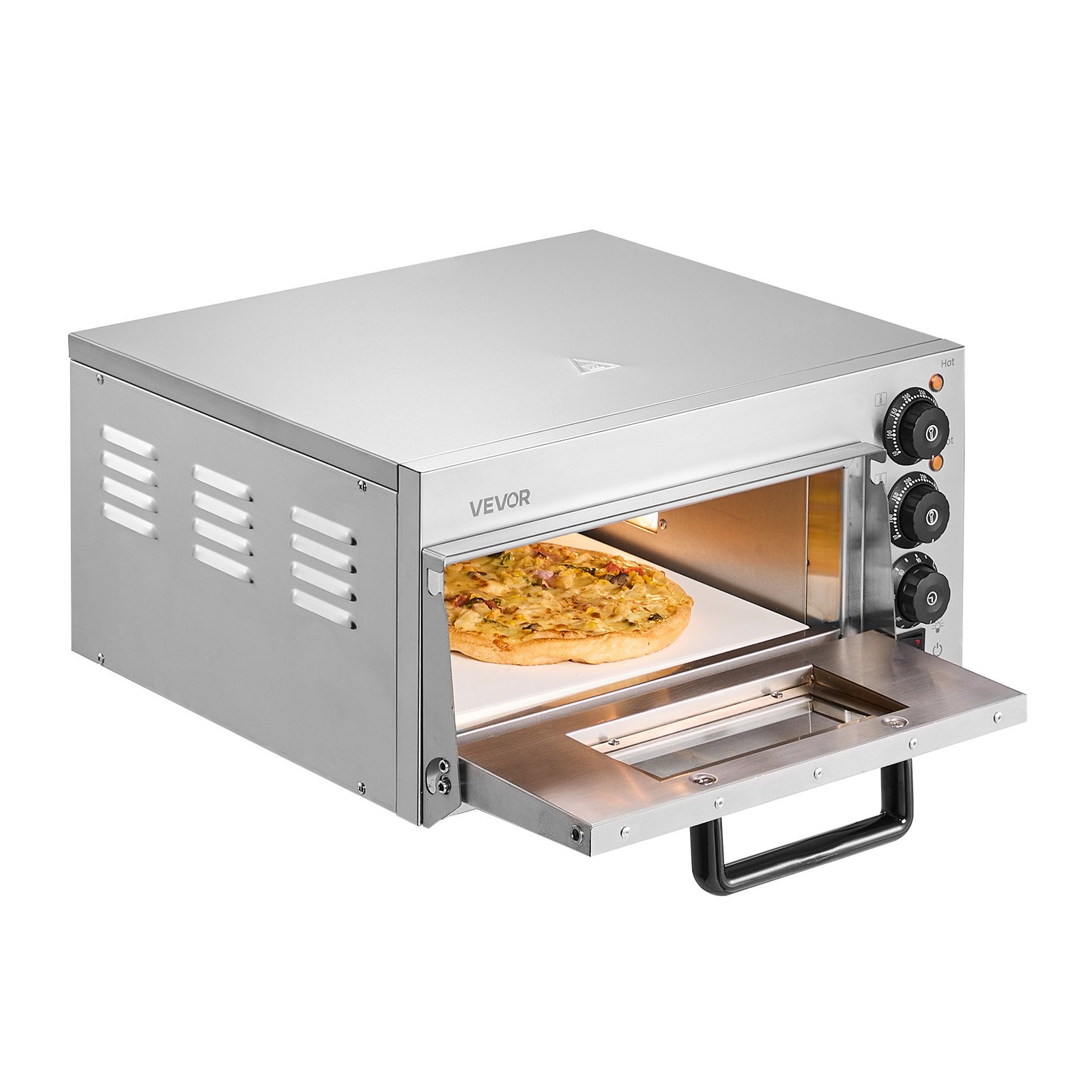 VEVOR Commercial Countertop Pizza Oven Electric Pizza Oven for 35.56 cm Pizza Indoor