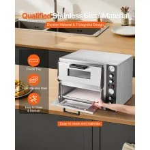 VEVOR 18-Inch Commercial Countertop Pizza Oven Double Deck Electric Pizza Oven