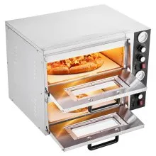 VEVOR 18-Inch Commercial Countertop Pizza Oven Double Deck Electric Pizza Oven