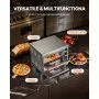 VEVOR Commercial Pizza Oven Countertop, 14-Inch Double Deck Layer, Stainless Steel Electric Pizza Oven with Stone and Handle, Multipurpose Indoor Pizza Maker for Restaurant Home Pretzels Baked