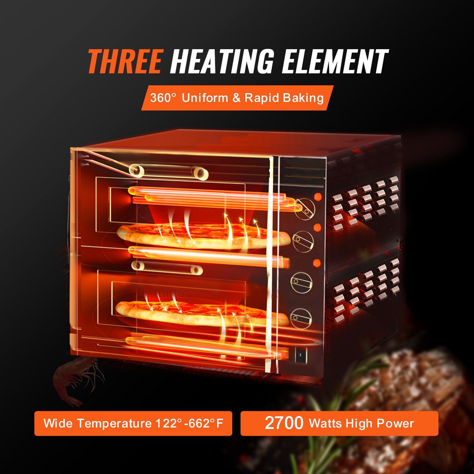 Commercial Countertop Pizza Oven Electric Pizza Oven for 16" Pizza Indoor Commercial Countertop Pizza Oven Electric Pizza Oven for 16" Pizza Indoor