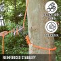 VEVOR Port A Wrap Eye Sling Notch，Stainless Steel Port A Wrap, Whoopie Sling Arborist 4409LBS Weight Capacity, Friction Device for loggers