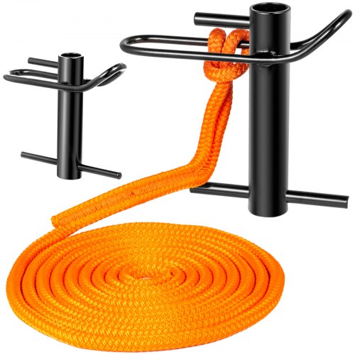 VEVOR Black Whoopee Sling 16 ft,Port Wrap Eye Sling 3/4 Inch,Port Wrap Sling with Stainless Steel Port A Wrap, Whoopie Sling Arborist Rope 4409LBS Weight Capacity,Friction Device for Loggers