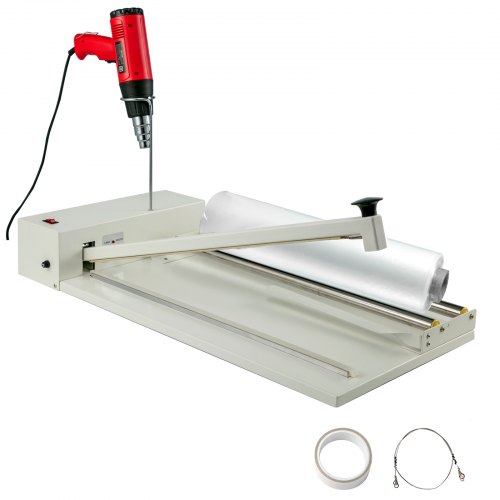 VEVOR 24" I-Bar Shrink Wrap Machine, 800W Shrink Wrap Sealer with Heat Gun, Shrink Film Shrink Wrap Sealer Compatible with PVC POF Film