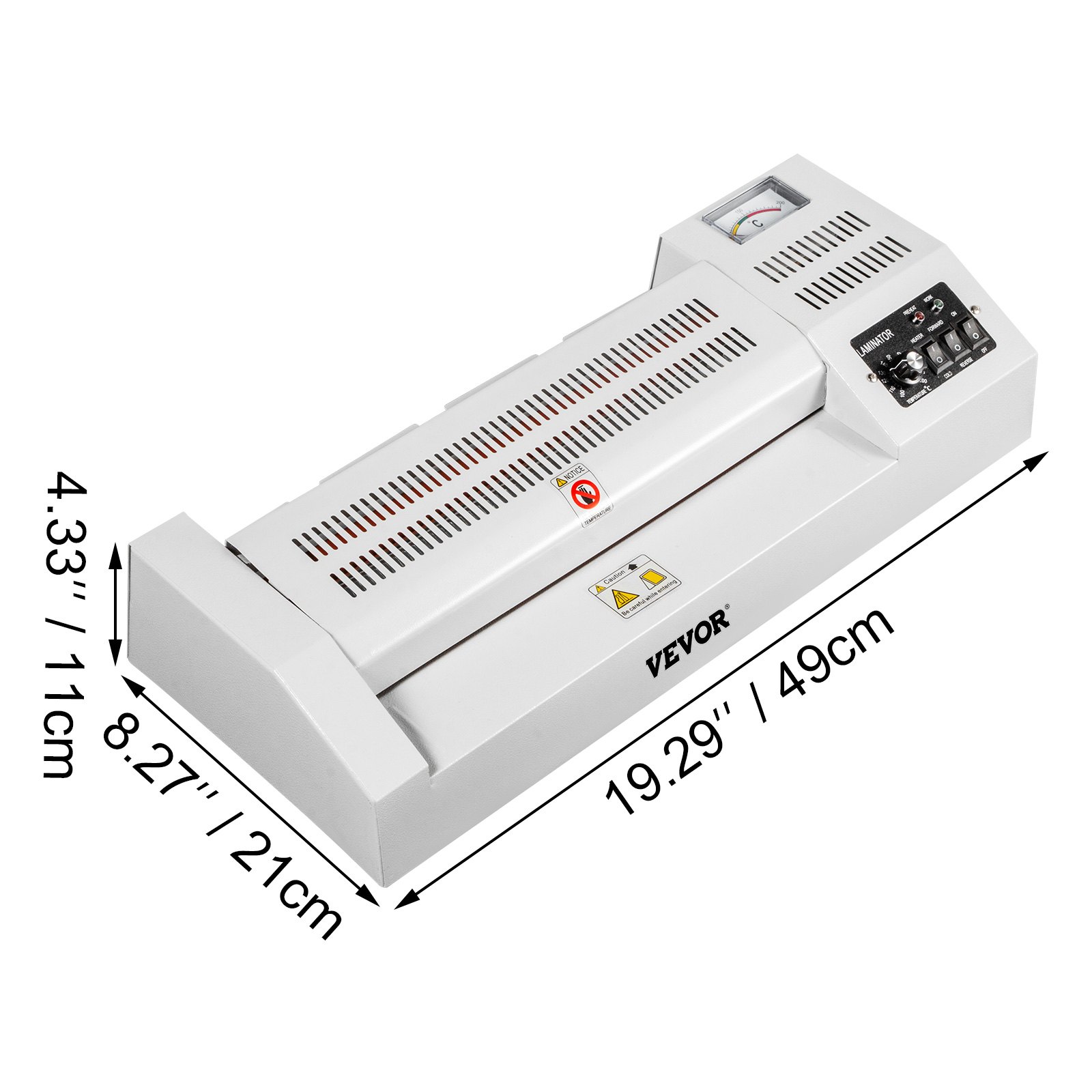 VEVOR Lamination Machine 12.6" Thermal Laminator Machine 4 Rollers System Portable Laminating Machine for Home School or Small Office Suitable for Use with Photos, Handouts or Other Laminating Needs