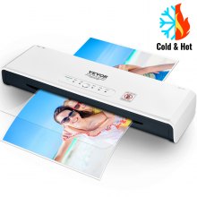 VEVOR Laminator, 13-inch Laminating Machine, 4 Rollers Hot and Cold Thermal Laminator, Quick Warm-up, Fast Laminating Machine with 3 mil Lamination Films for Home, Office, School